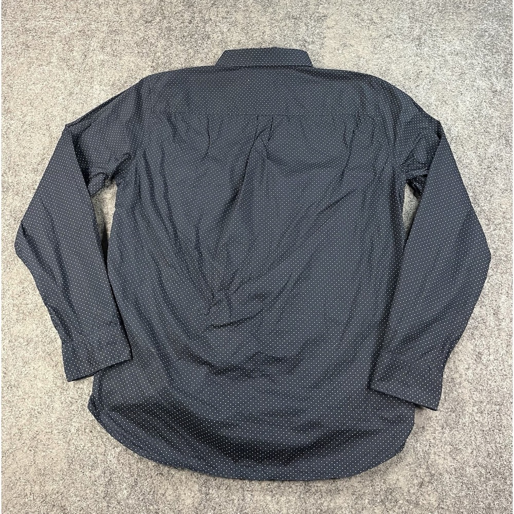 Outerknown Button Up Shirt Mens Medium Navy Blue Long Sleeve Organic Cotton EUC - Picture 2 of 9